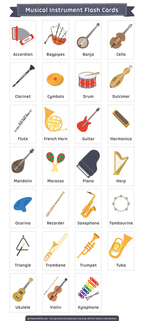 Printable Musical Instruments